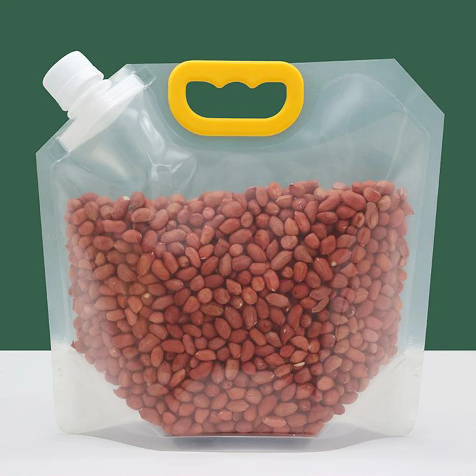 

Grains Storage Packaging Bag Rice Dispenser Insect Proof Food Storage Sealed Bag Bean Container Kitchen Organizer with Nozzle