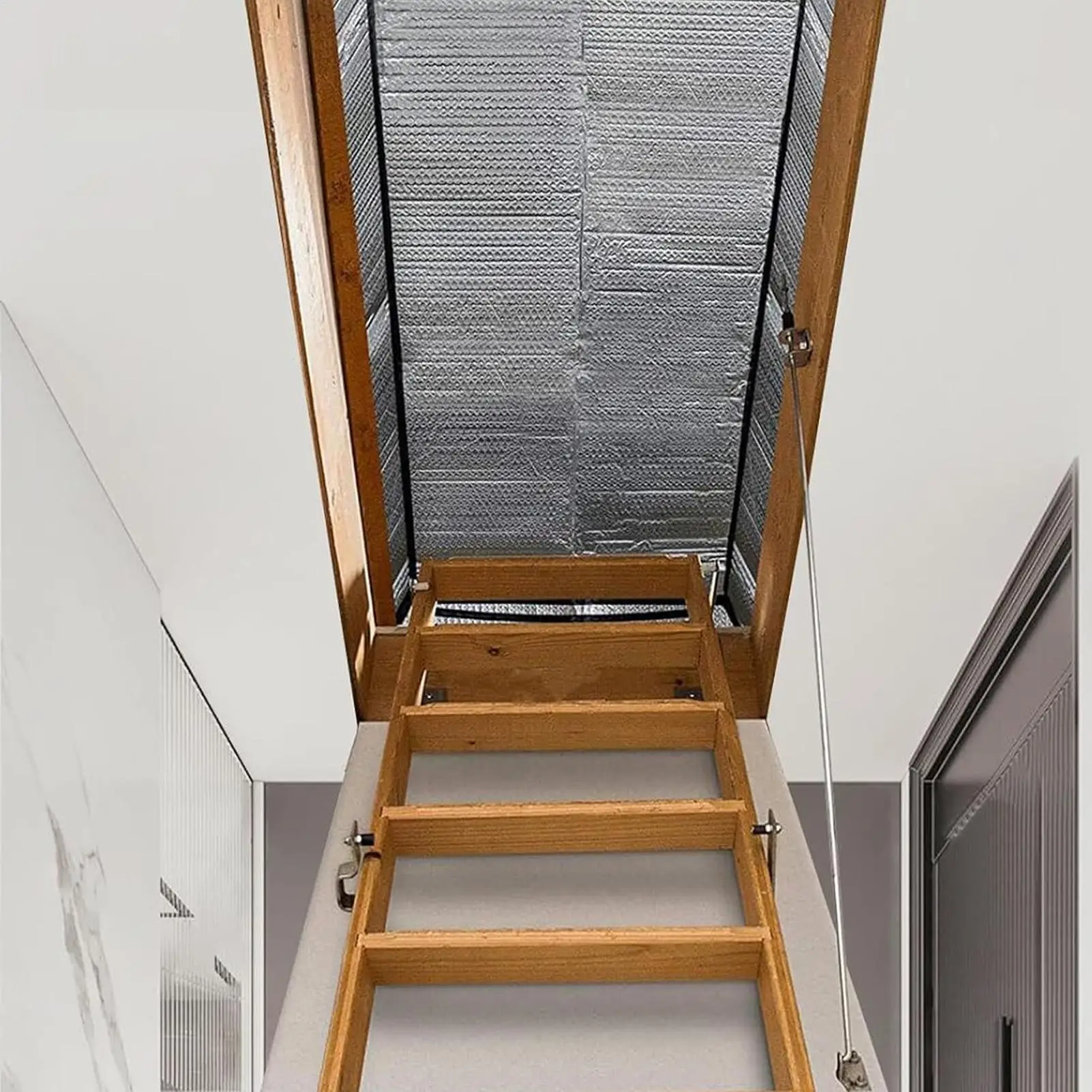 

Attic Stairs Insulation Cover Zipper Waterproof Insulated Cover Fireproof Attic Door Cover Attic Opening Cover for Summer Winter