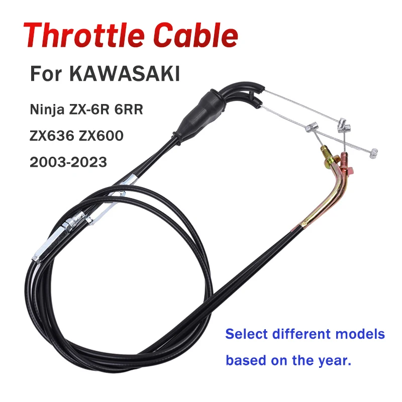 Motorcycle Throttle Cable For KAWASAKI Ninja ZX6R ZX6RR ZX636 ZX600 ZX 6R 6RR 636 600 2003 2004 2005 2006 2007 2008 2009-2023