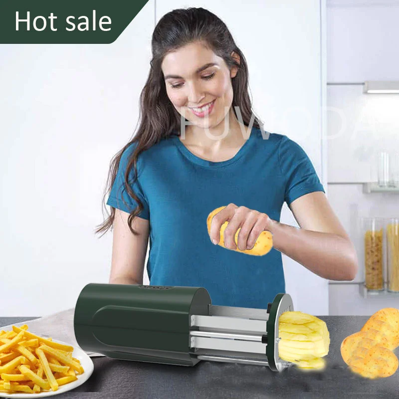 Electric Potato Chip Cutter Vegetable Cutting Slicing Dicing Machine French Fries Cutter Cut Vegetables Onion Carrots Machine