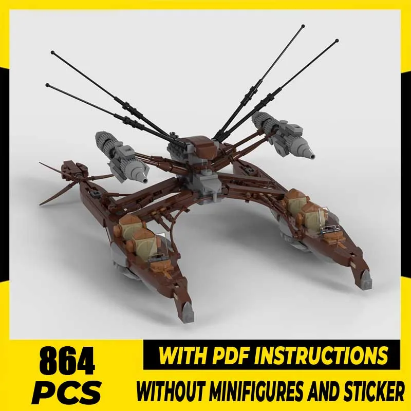 

Movie Model Moc Building Blocks Catamaran-Star Fighter Model Technology Bricks DIY Assembly Toys Construstion Holiday Set Gifts