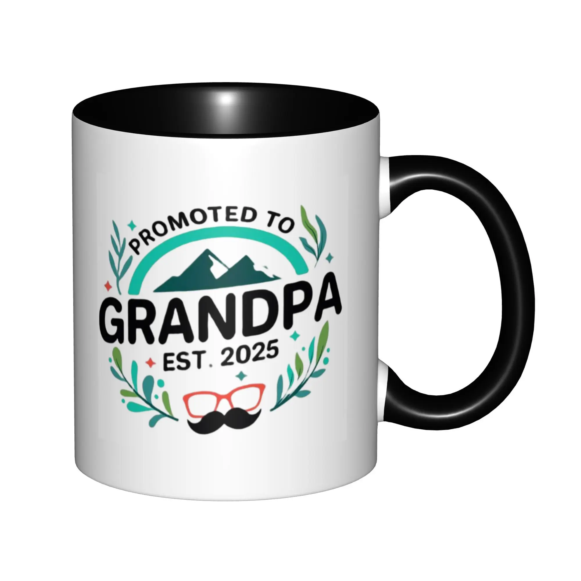 

New Grandpa Gifts First Time 2025 For Grandparents Grandpa Mugs With Black Handle Birthday Coffee Mugs Ceramic Tea Cups 11oz
