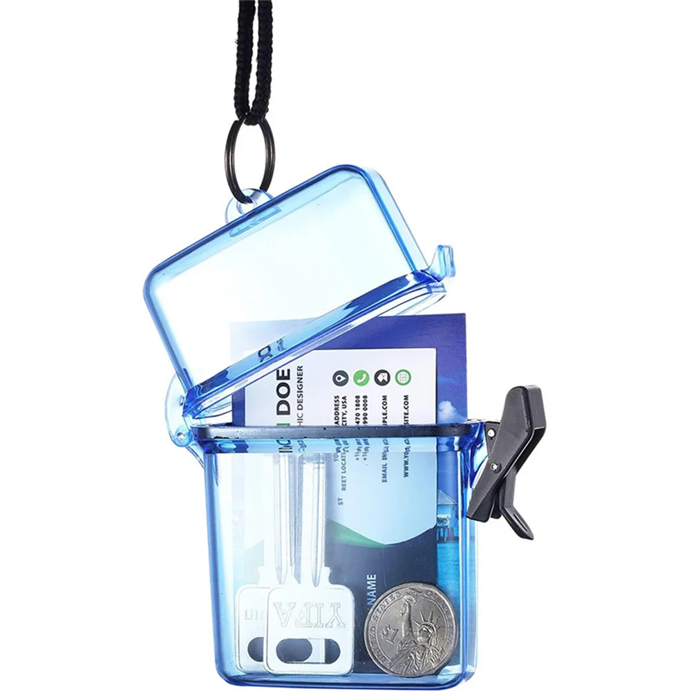 3 인치 투명 스토리지 박스 Photocard 홀더 로프 방수 카드 케이스 야외 광장 방진 상자 사진 스토리지 박스