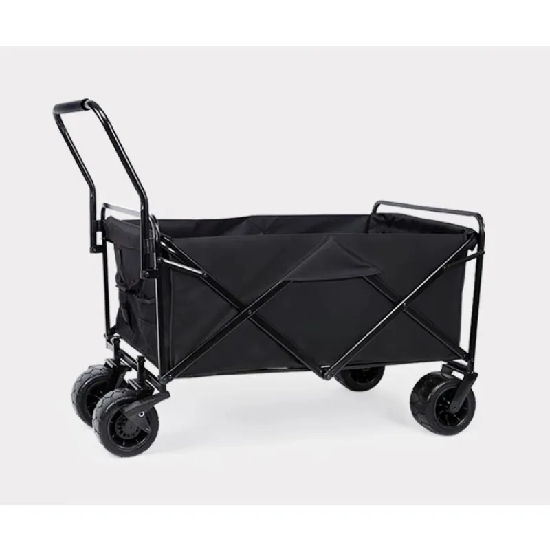 

Jiangyu folding portable camp trailer pulling goods outdoor camping four-wheeled trolley picnic fishing hand-pulled camper