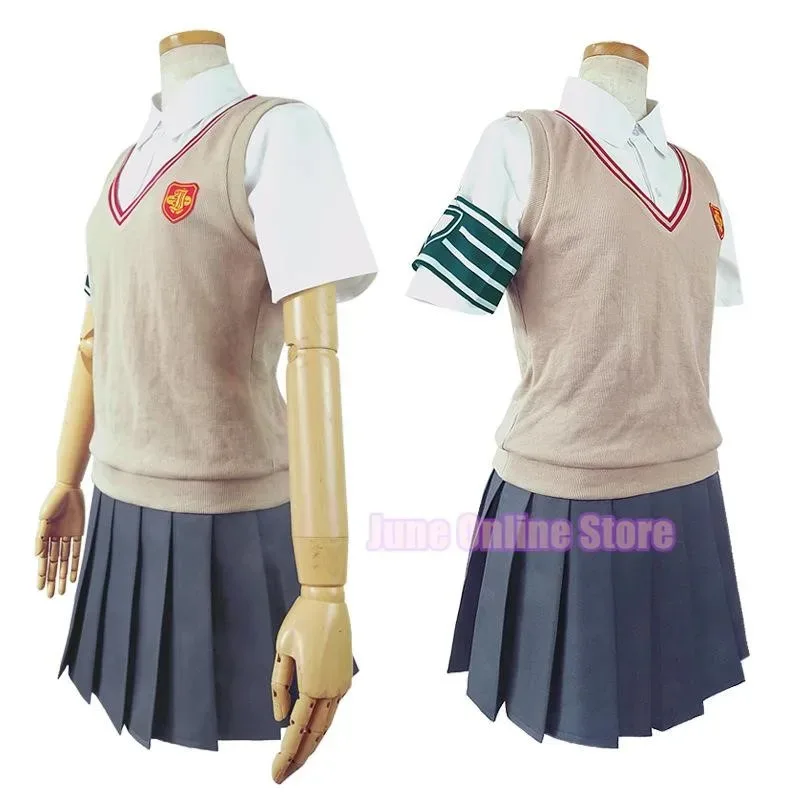 

COSda@Anime Costumes Railgun Misaka Mikoto JK Uniform Japanese Style Comic Lovely Women Sets Shirai Kuroko Cosplay Clothes SuitC