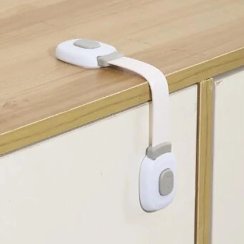 Push Type Child Safety Lock Refrigerator Cabinet Punch Free Lock Multifunctional Child Protection Lock Home Accessories