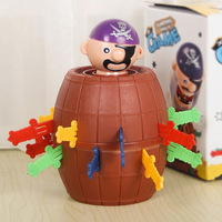 Children's Interactive Prank And Spoofing Puzzle Toys Pirate Bucket Sword Into The Barrel Bounce Game Holiday Funny Gifts