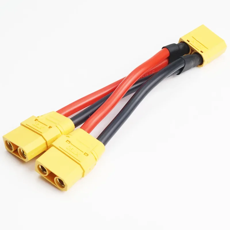 Y-Splitter XT90H mit Gehäuse, 10 AWG, paralleler Batterieanschluss, männliches/weibliches Kabel, Dual-Verlängerung, 3-Wege-Silikondraht für RC-Batterie – Detail 2