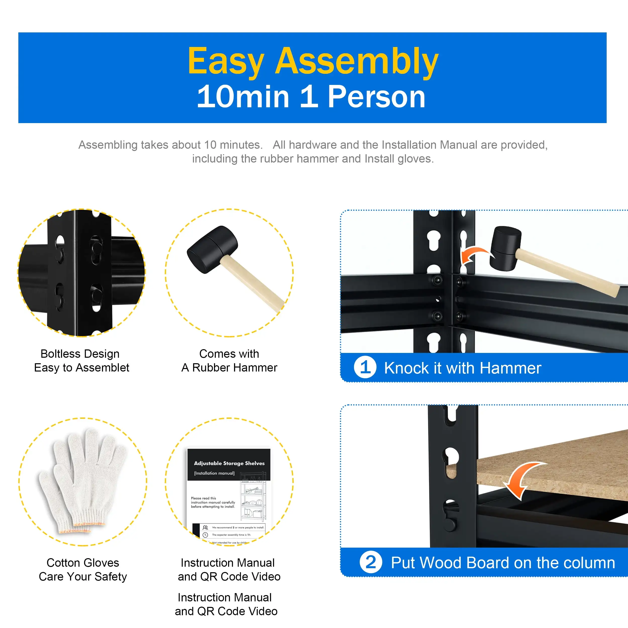 Storage Shelves 5 Tire Metal Garage Storage Shelving Unit Heavy Duty Adjustable for 1325lbs 28" W x 12" D x 59" H