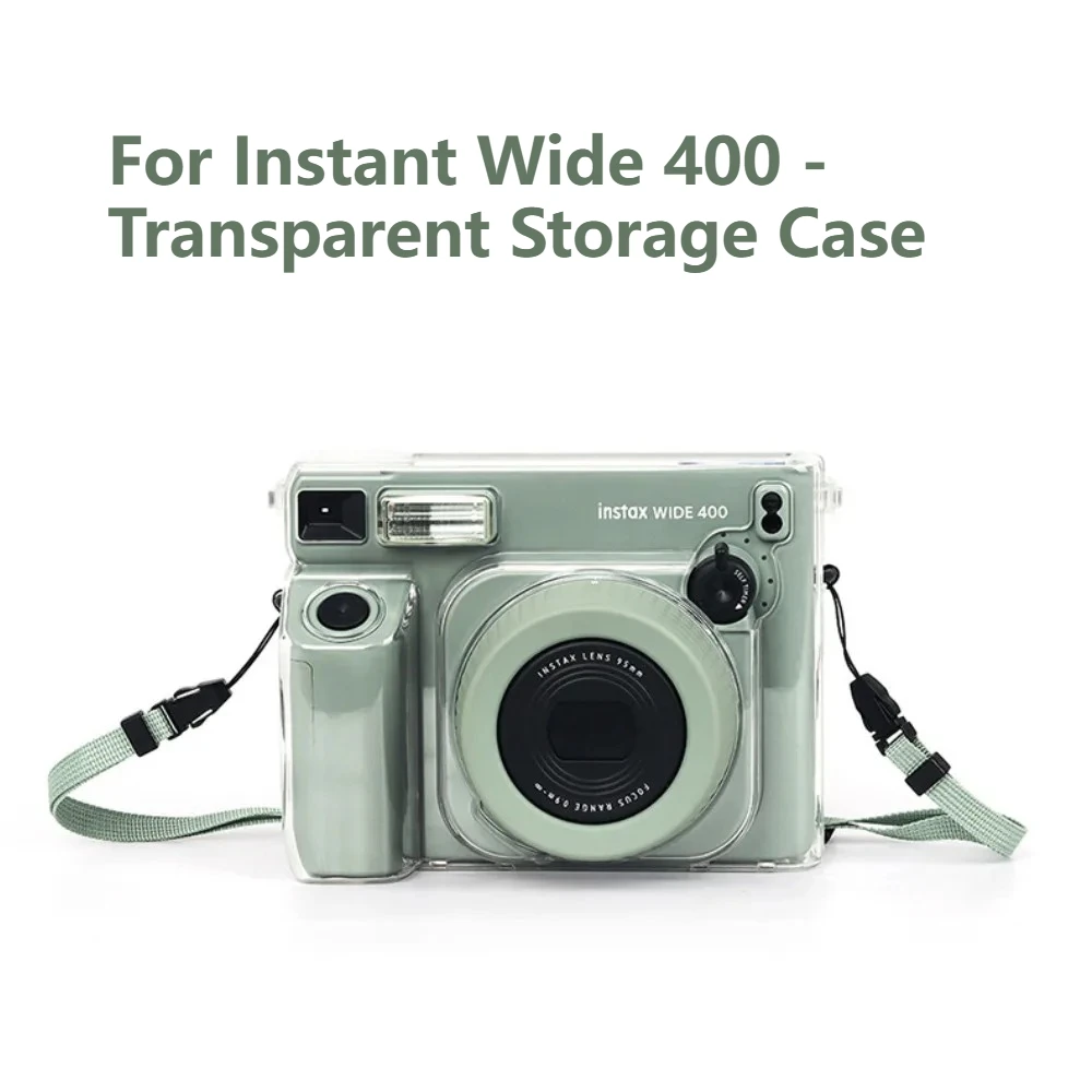 

For Instant Wide 400 - Transparent Storage Case Shockproof Anti - Scratch Includes Shoulder Strap