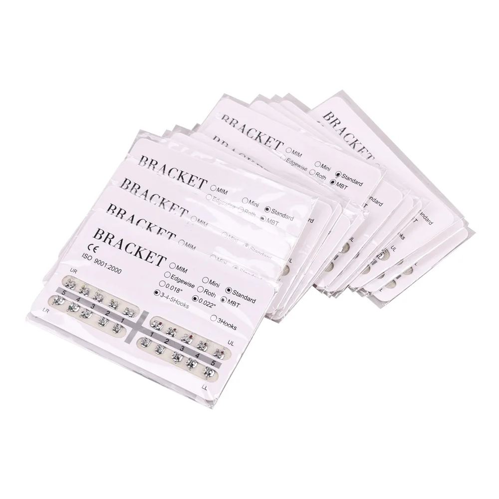 ELIJAH 1pack Dental Orthodontic Mini Roth Bracket Standard MBT Metal Braces Dental Orthodontic Edgewise Brackets