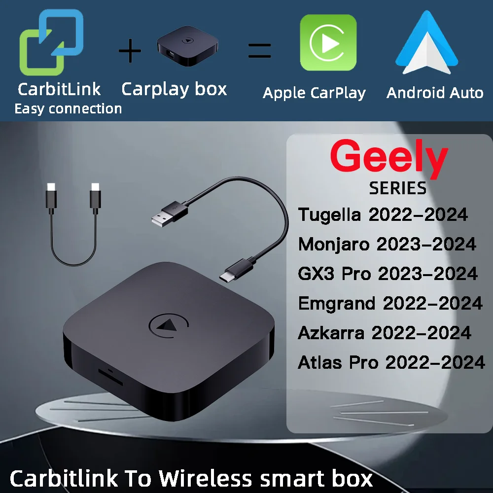 FAW T99 T90 B70 T77 CARABC CB12 carbitlink easy connection to Wireless carplay adapter Android auto smart box carbit car play