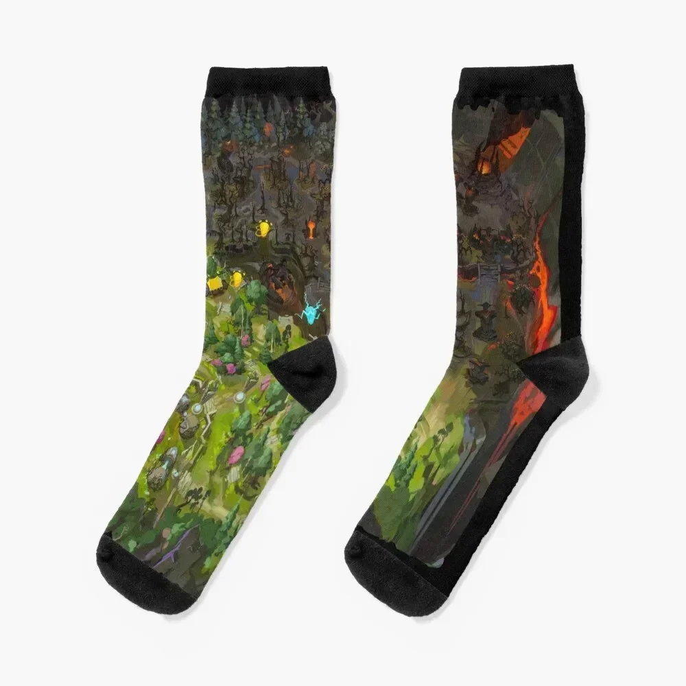 

Map DOTA 2 merch | mid, top, bottom line Socks Running Heating sock essential warm winter Man Socks Women's