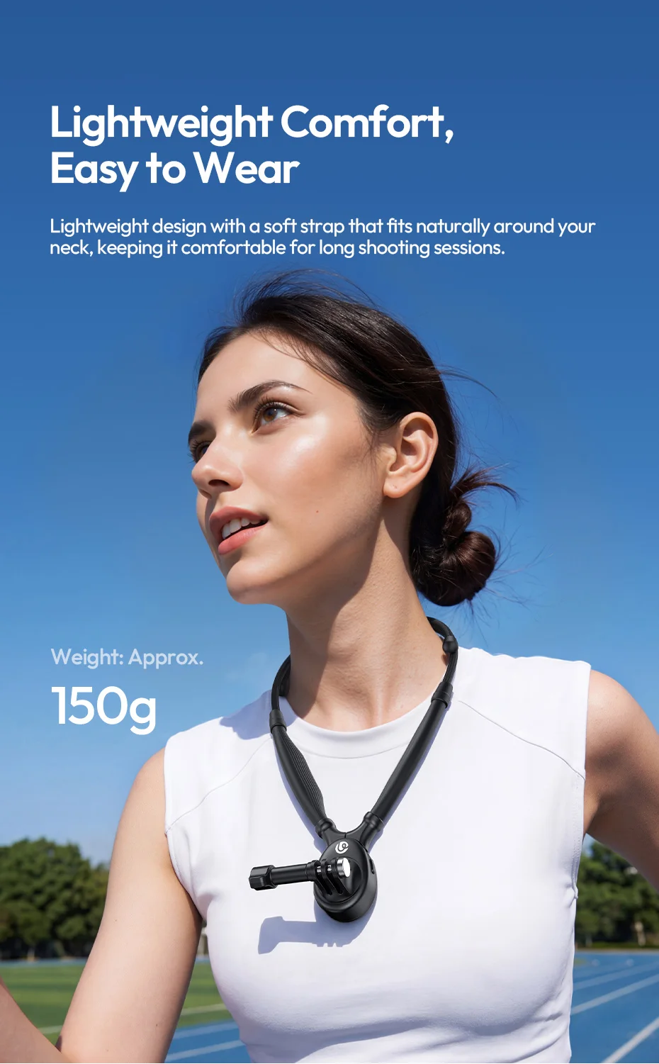� Ulanzi ZJ09 Flexibler POV-Nackenhalter Magnetischer Verstellbarer Nackenhalter für Actionkameras für GoPro für DJI für Reise-Videos Vlog – Detail 13