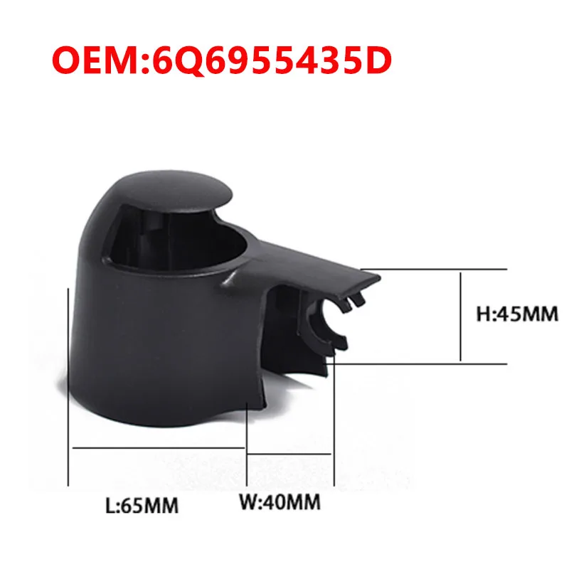 Car Rear Windshield Wiper Arm Nut and Cover Washer Nozzle For VW Polo Passat B6 B7 Tiguan Golf Scirocco Caddy 6Q6955435D