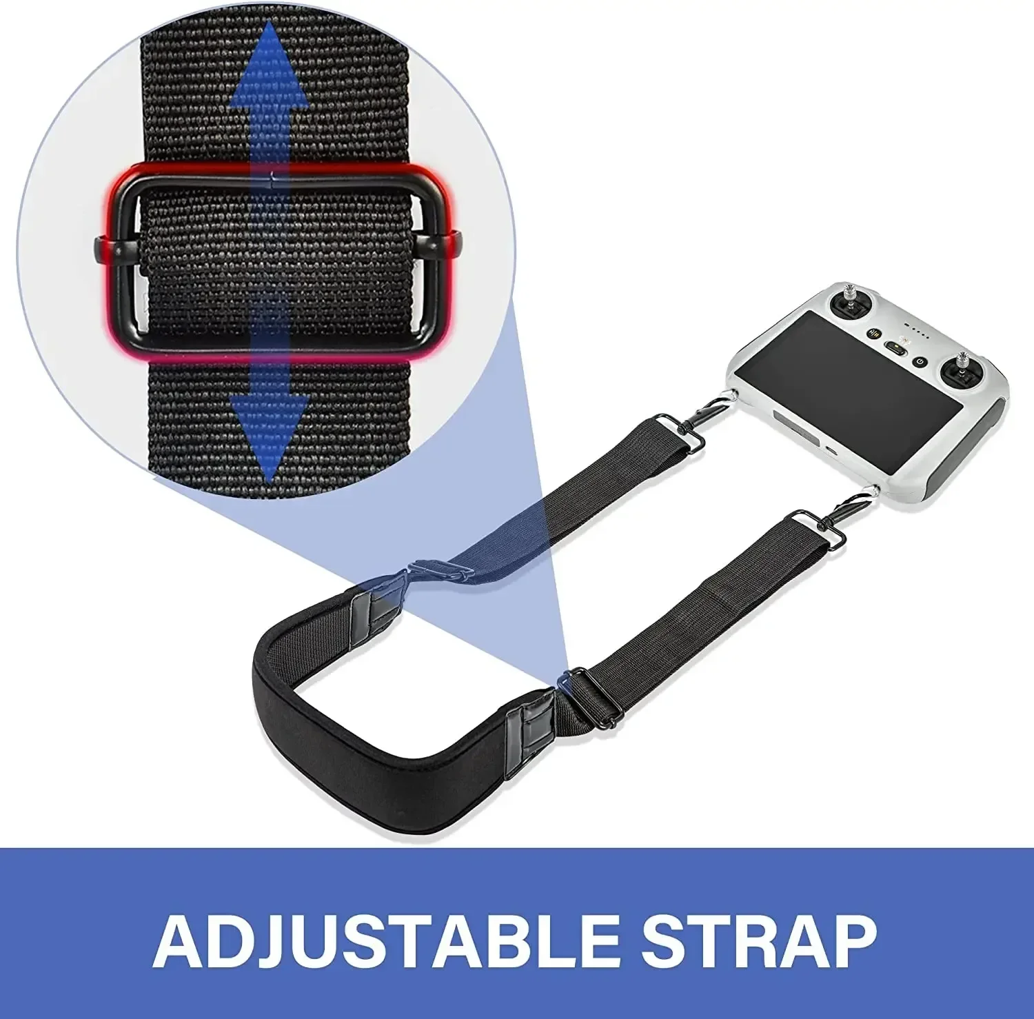 Adjustable Drone Remote Control Strap for DJI Mini 4 3 Pro/Air 3/Mavic 3 Neck Strap Transmitter Lanyard for RC 2 Accessories