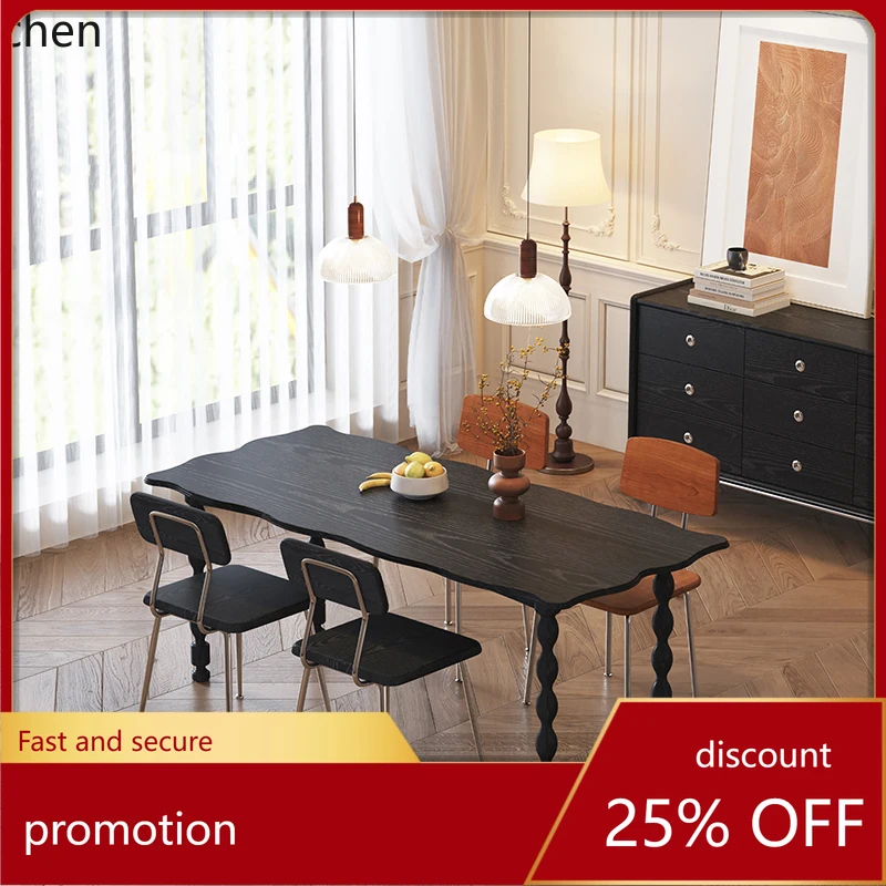 

HT French medieval dining table minimalist oval household dining table