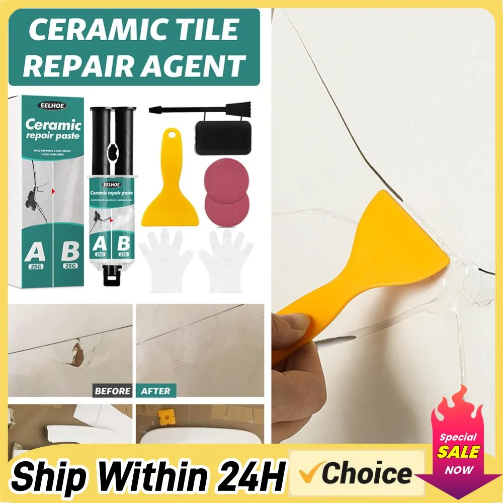 Repair Glue DIY Practical Soft Glue Tile Bathtub Repairing Paste Ceramic Crack Adhesive AB Glue Repair Accessories