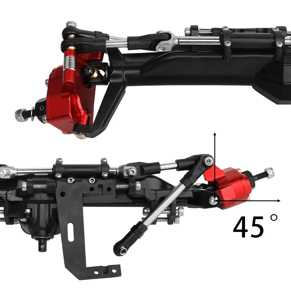 H10 Portal- oder Gerade-Achse aus Kunststoff + Messing oder Aluminiumlegierung, komplette Vorder- und Hinterachsen für Vanquish 1/10 RC Crawler Car Upgrade – Detail 10
