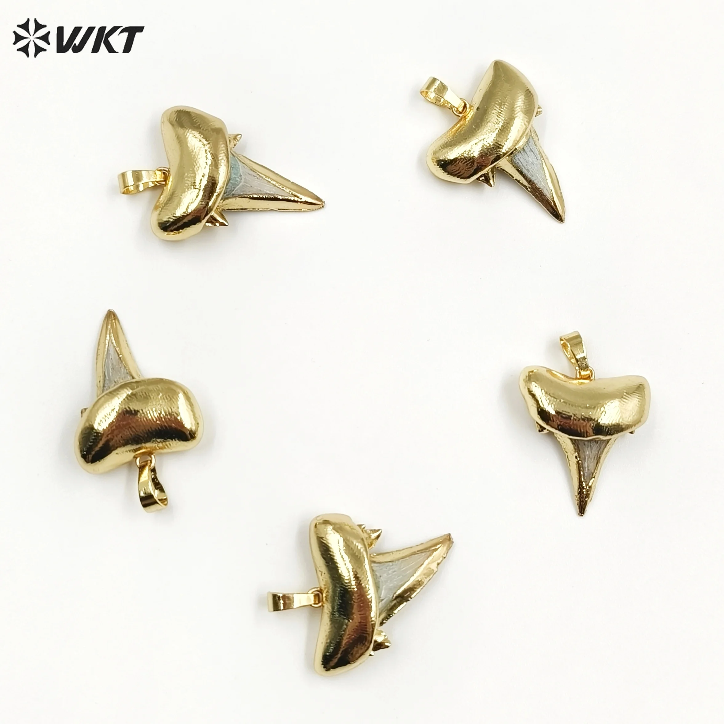 WT-P855 Wholesale Amazing Tiny Bone Pendant 18K Gold Tooth DIY For Chains Necklace Or Charms Collection Lovely Decoration