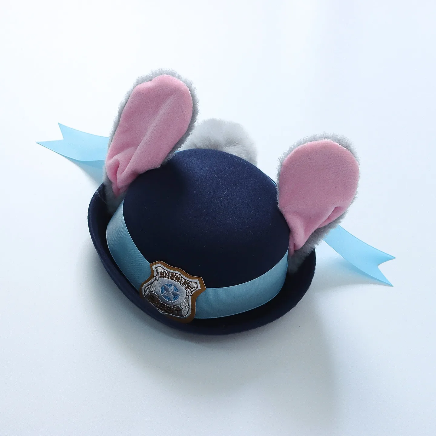 Cosplay Judy Rabbit Police Officer Dress Outfit Character props Clip Girl School Hairgrips Headwear Princess Gift view 5