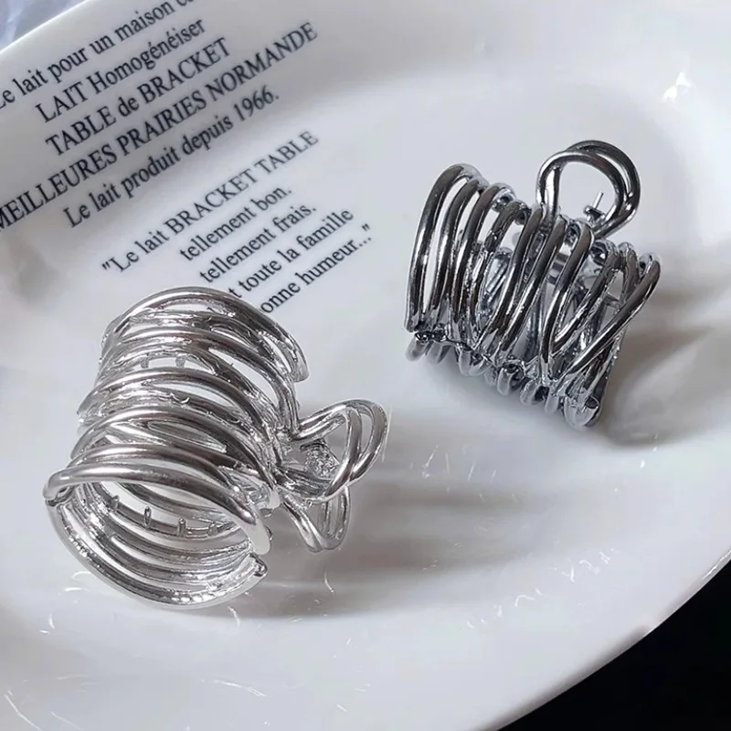 Hohl Metall Feste Artefakt Haar Clip Temperament Clip Coole Stil High-end-Gefühl frauen Hohe Pferdeschwanz Grip Clip – Detail 9