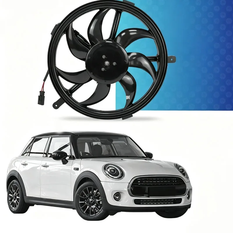 For BMW MINI Cooper R56 2007-2016 1.6T 300W Radiator Cooling Fan Assembly Without Resistor OE 17422754854 Auto Parts