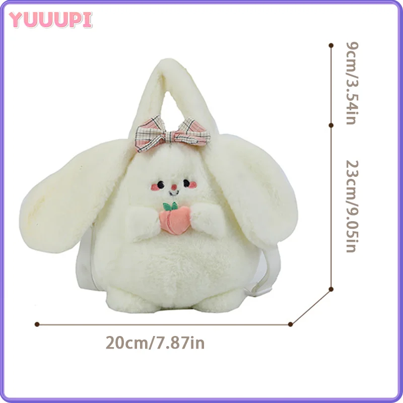 新しいウサギ子猫ぬいぐるみバックパックぬいぐるみウサギホールド桃猫ホールドアボカドポータブルショルダーバッグ女の子の誕生日プレゼント