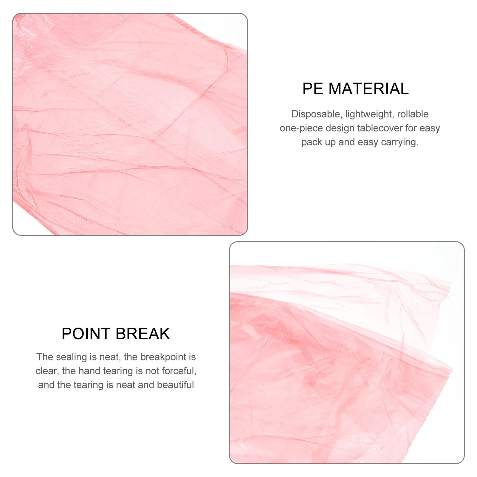 Party Table Covers Water Proof Tablecloths One-time for Point Break White Plastic Thin Film