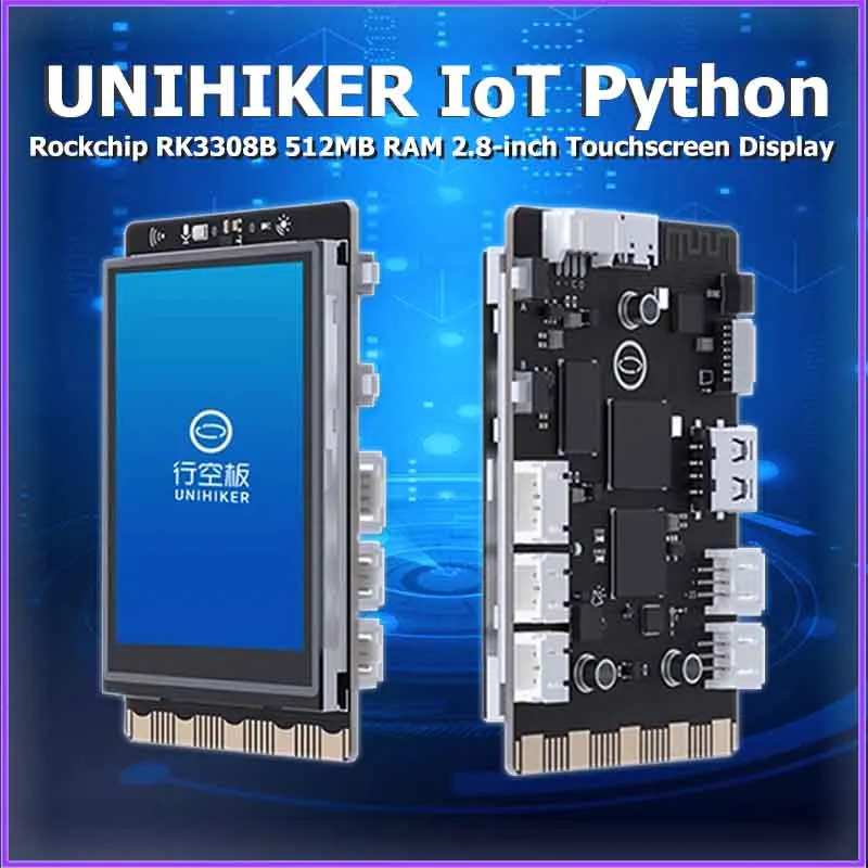 UNIHIKER IoT Python Rockchip RK3308B 512MB DDR3 RAM With 2.8-inch Touchscreen Display