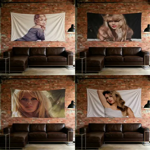 Actor B-Brigitte B-Bardot flag For Room Dorm Camping Picnic Art Style Garage Bar wall Decoration Banner