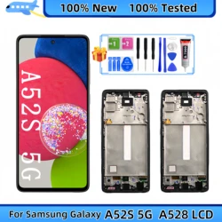 LCD Display Touch Screen Digitizer Assembly Replacement, Samsung Galaxy A52S 5G, A528, SM-A528B, A528B-DS, A528N