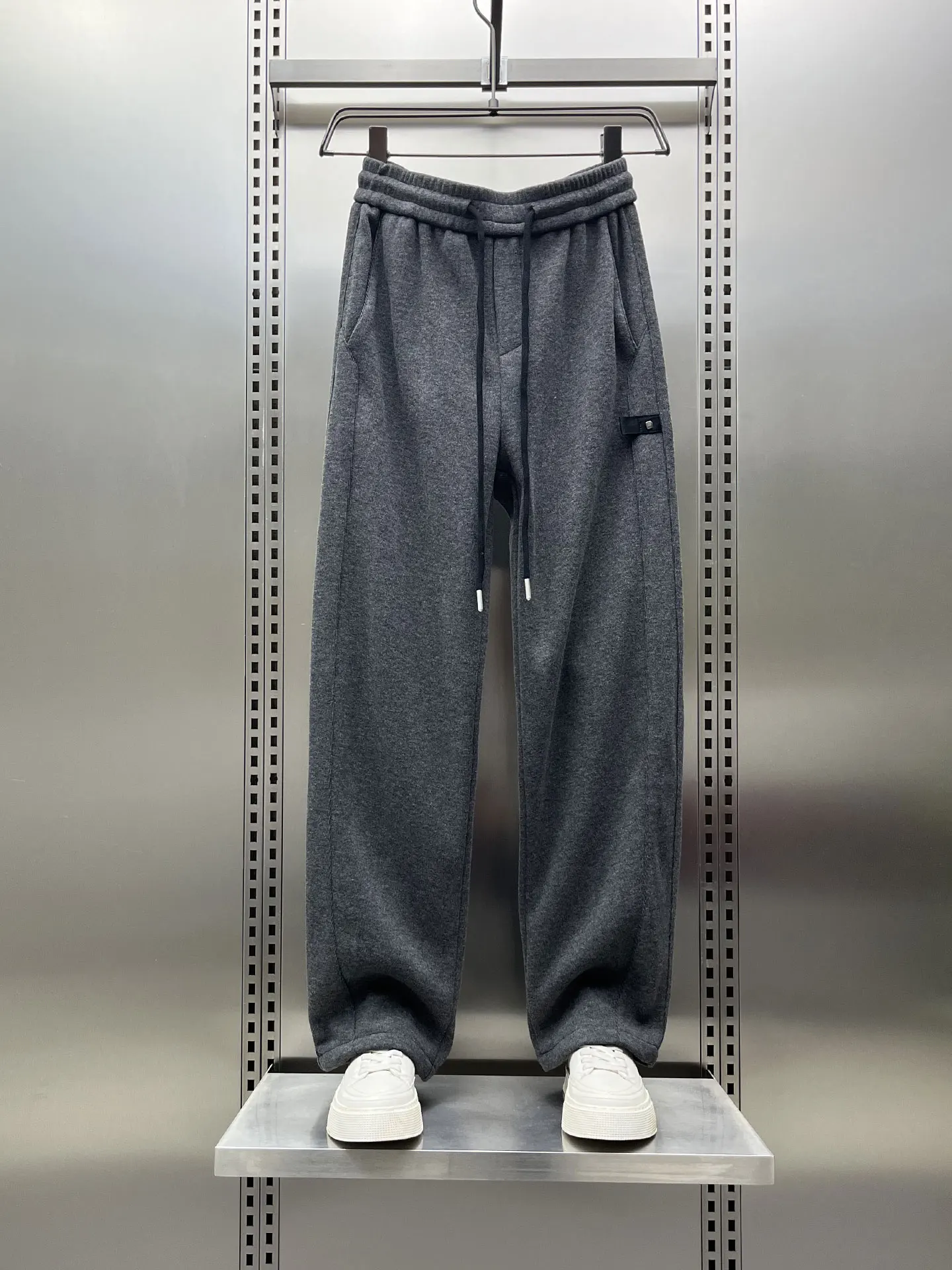 

Зимние мужские повседневные брюки, прямые шерстяные брюки Spor, молодежные универсальные свободные брюки, удобная повседневная одежда