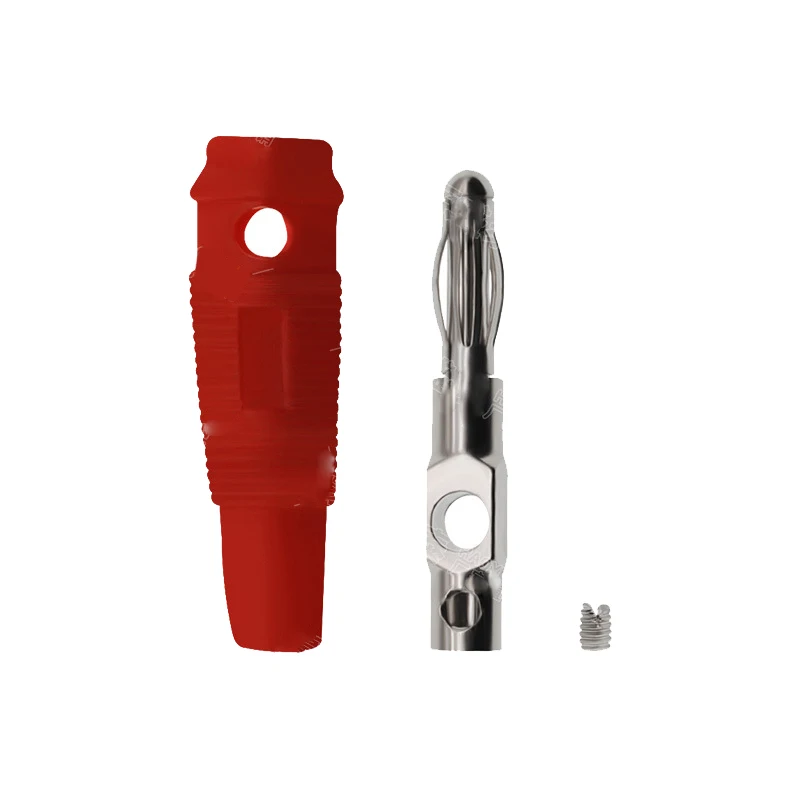 1/5/10pcs 4mm Banana Male Plug Connector Adaptor Red Black Solderless Side Stackable for Video Audio AV DIY Speaker Connectors