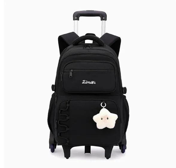 Girls Rolling Backpack for School Trolley Bags School Wheeled Bookbag Kids Rolling Backpack for Girls Primary School Bag Wheels