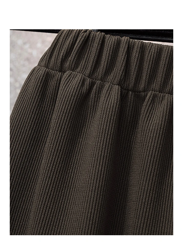 Spódnica trapezowa z wysokim stanem dla kobiet plus size, nowa kolekcja jesień-zima, idealna do figury typu gruszka, piękna spódnica z trzciną, do pracy, elegancka i wygodna.