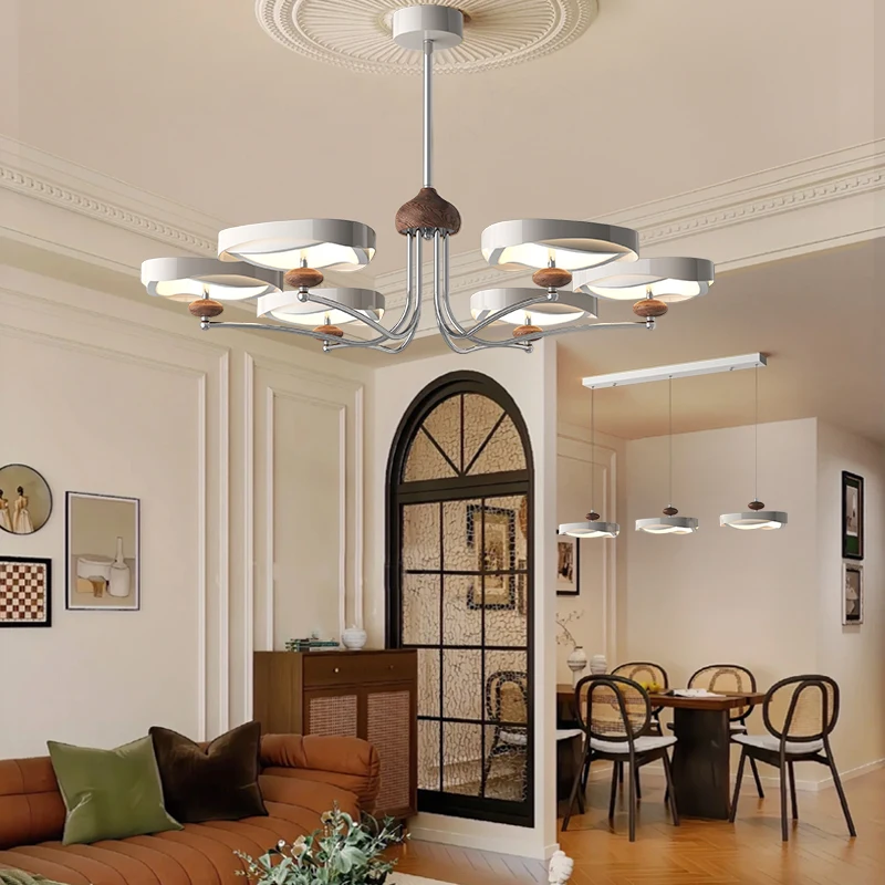 2026 New Arrival Vintage-inspired Elegant Light Luxurious Master Bedroom Led Chandelier / Mid-century Living Room Pendant Light