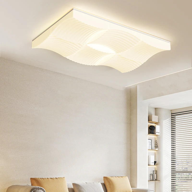 Full Spectrum Milk Brick Living Room Ceiling Lamp Modern Minimalist Atmosphere Eye Protection Cream Style Room Bedroom Lamps