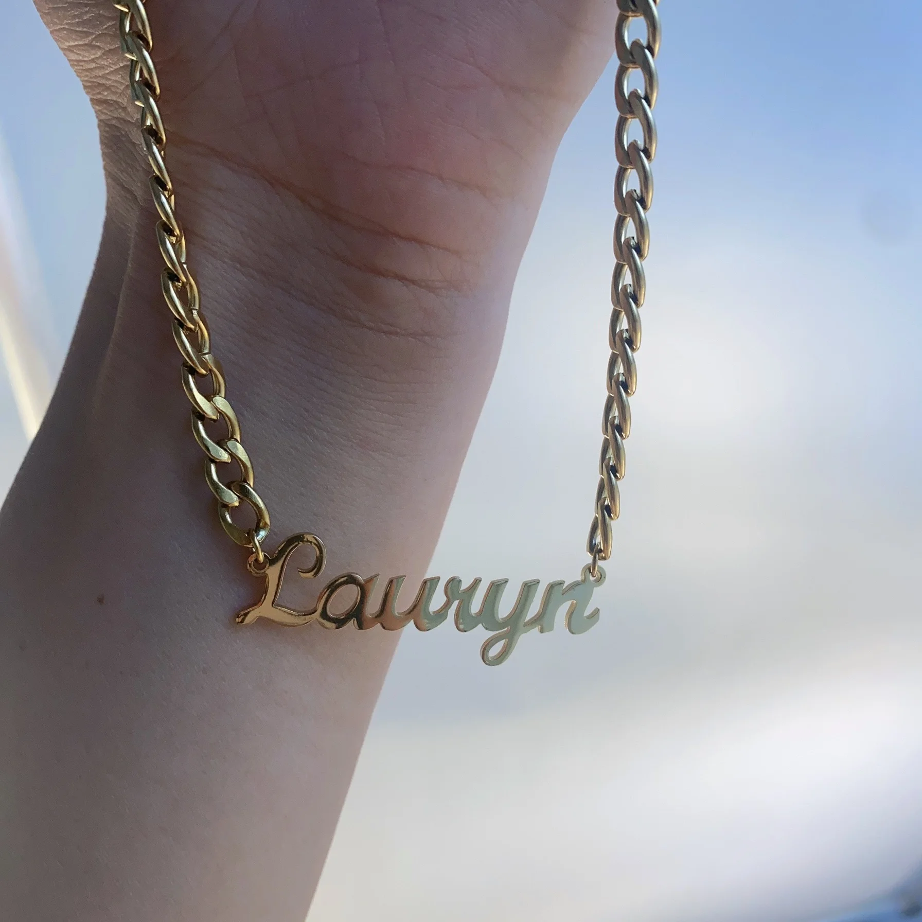 

Personalized Custom Elegant Name Necklaces Pendants Stainless Steel Choker Necklace For Women Jewerly Christmas Gift Cuban Chain