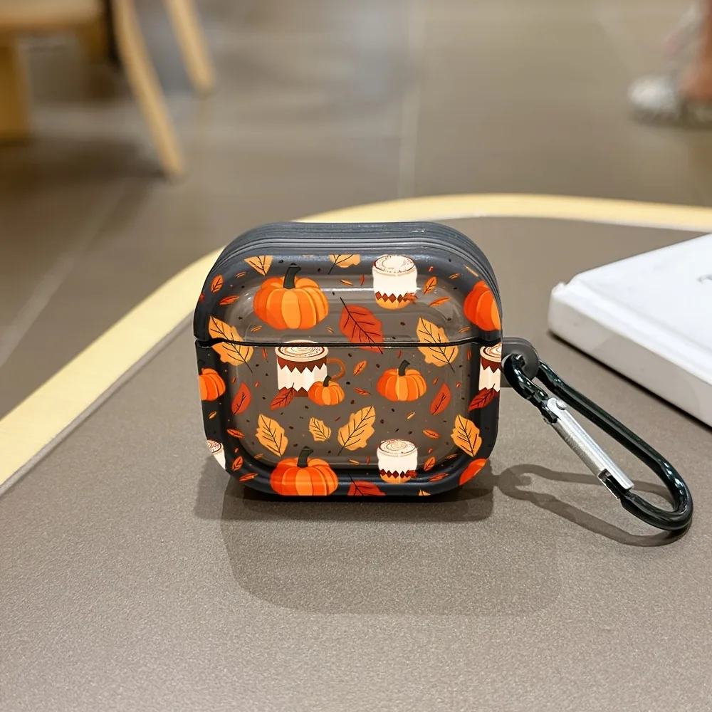 Fall Pumpkin Maple Leaf Shockproof Earphone Case for AirPods Pro3/Pro2/Pro Earbuds Case For AirPods 4/3/2/1 TPU Protective Cover