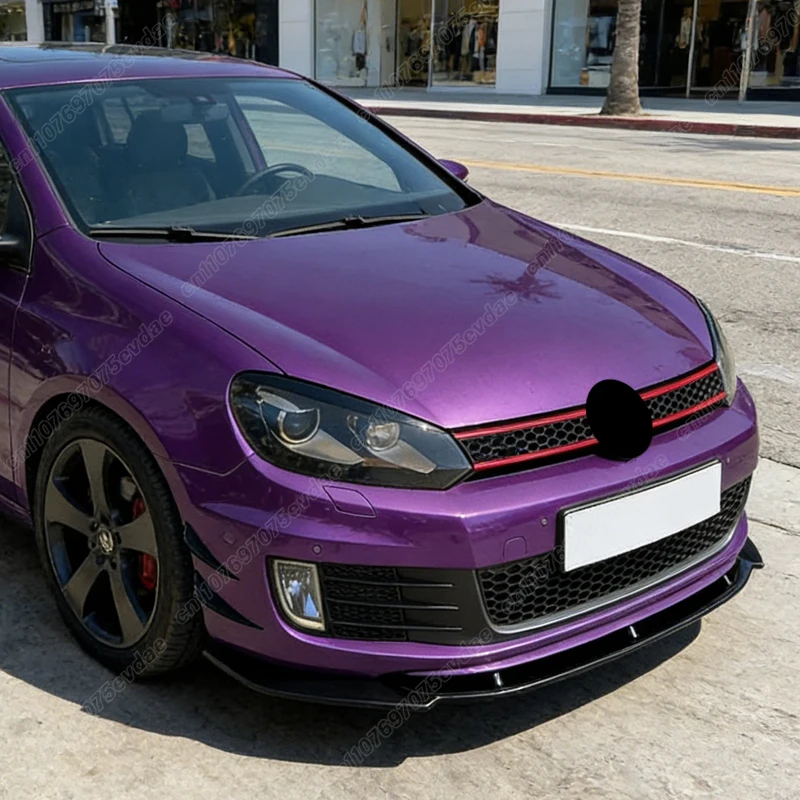 For VW Golf6 MK6 GTI GTD 2009 2010 2011 2012 2013 Automobile Front Bumper Lip Sports Spoiler ABS Splitter Body Modification Kit view 4