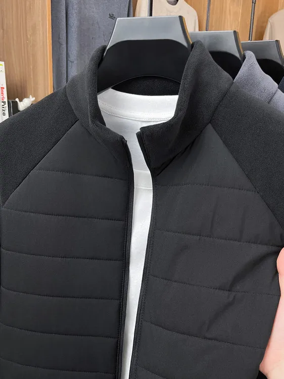 

Мужская повседневная модная легкая удлиненная хлопковая куртка с воротником-стойкой, теплая верхняя одежда для осени и зимы