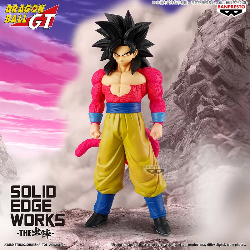 Banpresto Dragon Ball GT The Departure Super Saiyan 4 Son Goku Estátua Colecionável de Anime para Decoração de Mesa para Colecionadores