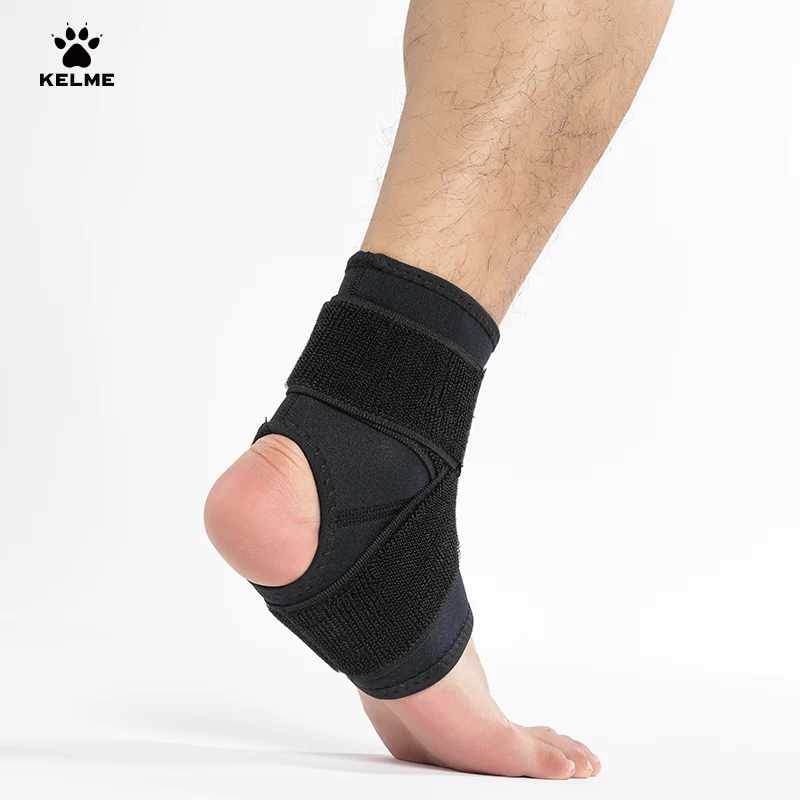 KELME Adjustable Sports Ankle Support Ankle Brace Protector Running Soccer Basketball Gym Ankle Stabilizer Bandage Strap 9302HJ5