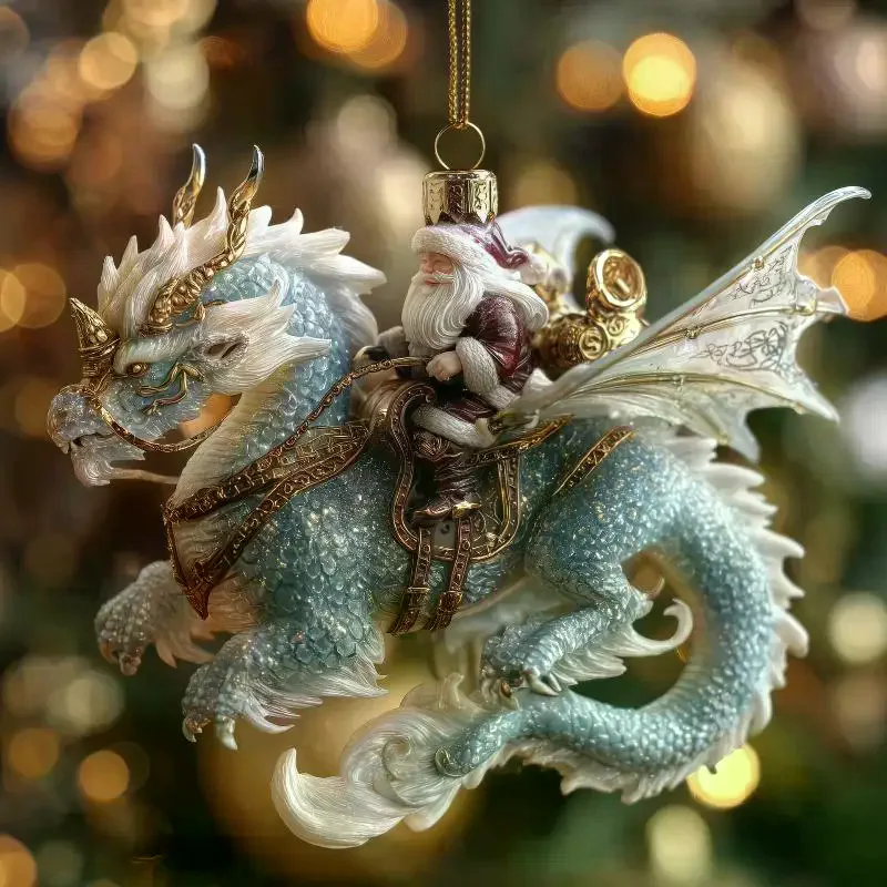 Animal Christmas Ornaments 2D Flat Acrylic Seasonal Decoration Hangable Holiday Decorations For Xmas Tree Hanging Pendant Decor