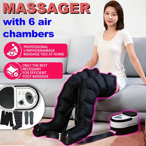 Masajeador de presión de compresión de aire para muslo, alivia las venas varicosas, promueve la circulación sanguínea, alivia los trombos, máquina masajeadora de piernas