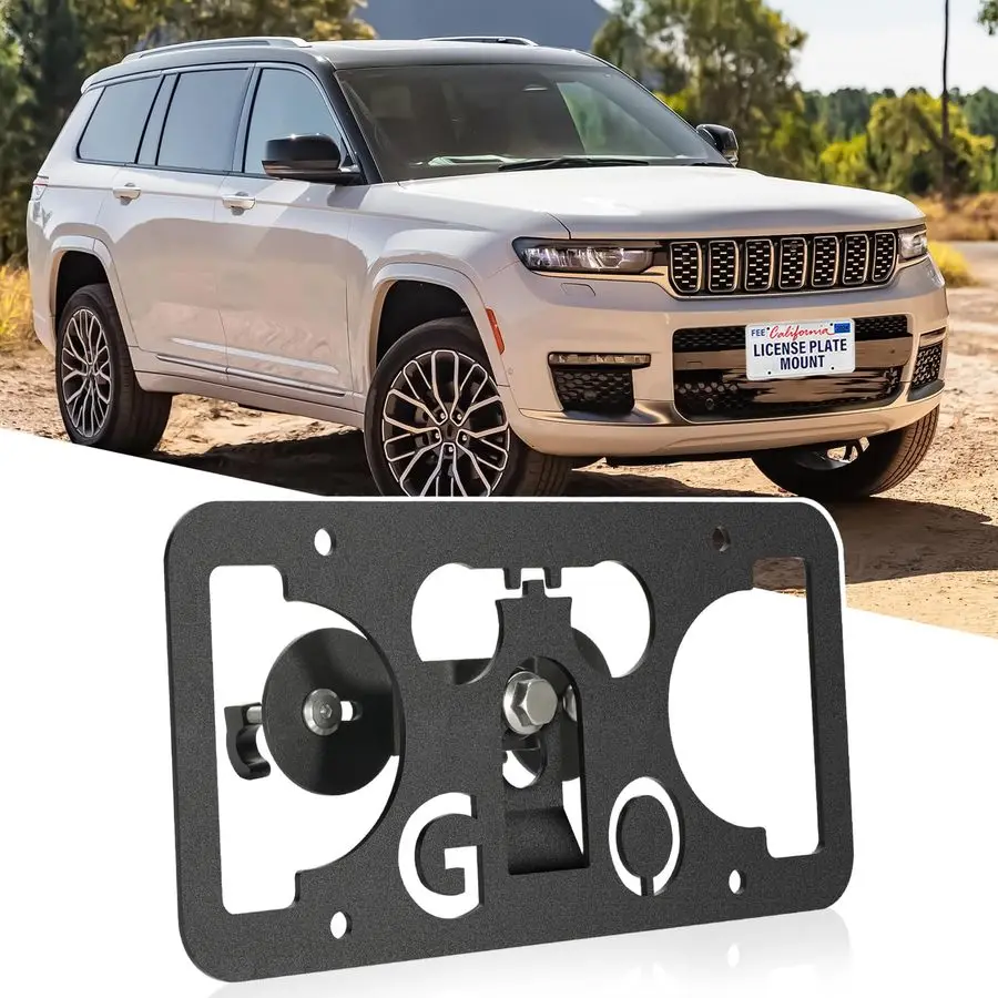 

Крепление номерного знака на переднем бампере дрели, совместимое с Jeep Cherokee 20142023, держатель монтажного кронштейна для номерного знака на передней решетке