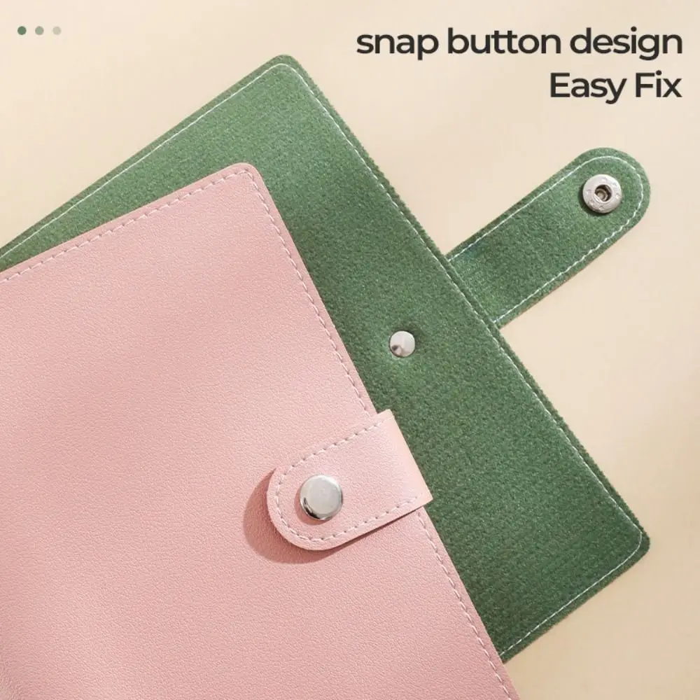 PU Leather A6 Budget Binder Macaron Waterproof Loose-leaf Notebook Replaceable Inner Pages Cash Saving Planner