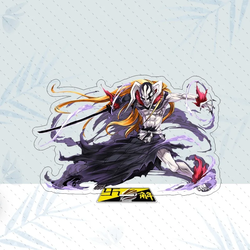 New Style Cartoon Anime Bleach Figures Kurosaki ichigo Urahara Kisuke Acrylic Stand Model Desk Ornaments  Friend for Gift toy
