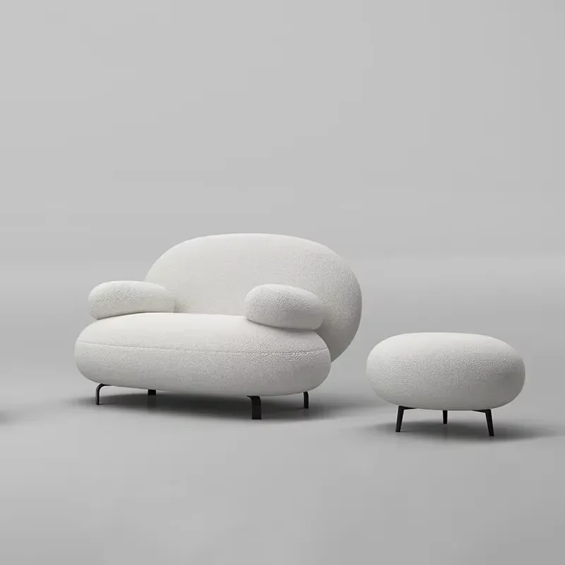 Nordic wabi sabi modern simple single seat velvet combination sofa set durable and comfortable L-shaped wooden legs 5 years